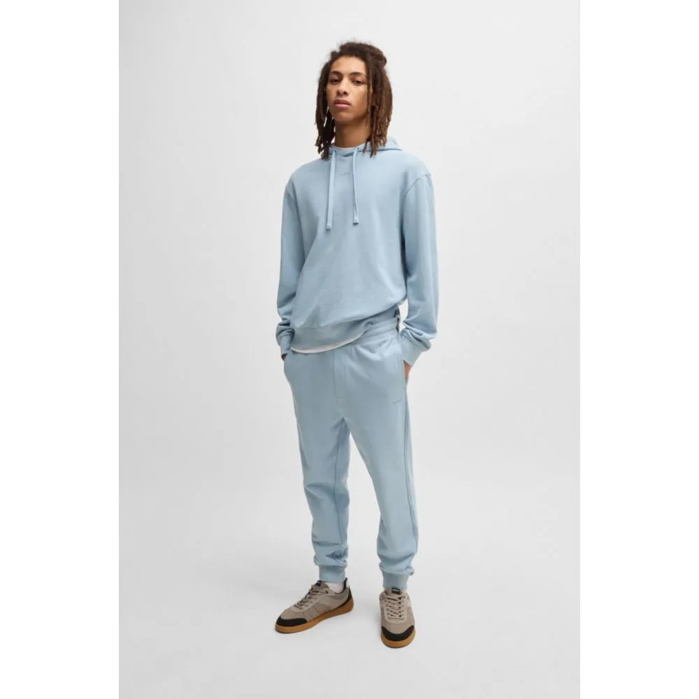 Cotton-terry tracksuit bottoms with logo print