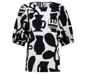 FOIL TOP IT OFF TOP - CHALICE - BLACK & WHITE