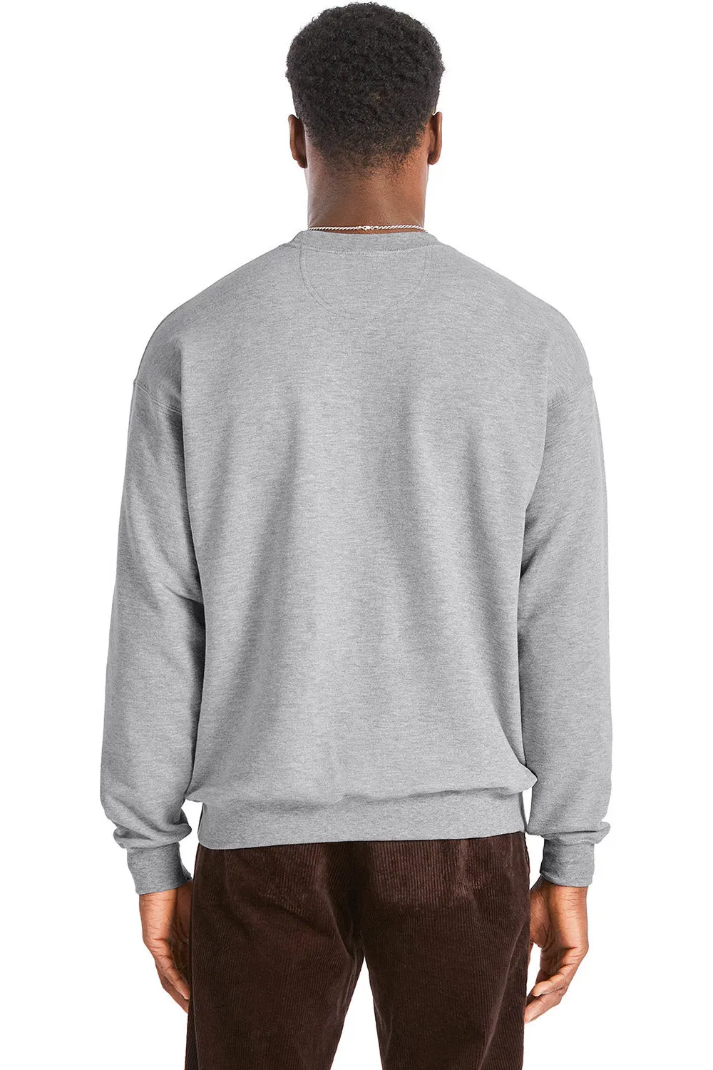Hanes Mens Perfect Sweats Crewneck Sweatshirt - Light Steel Grey