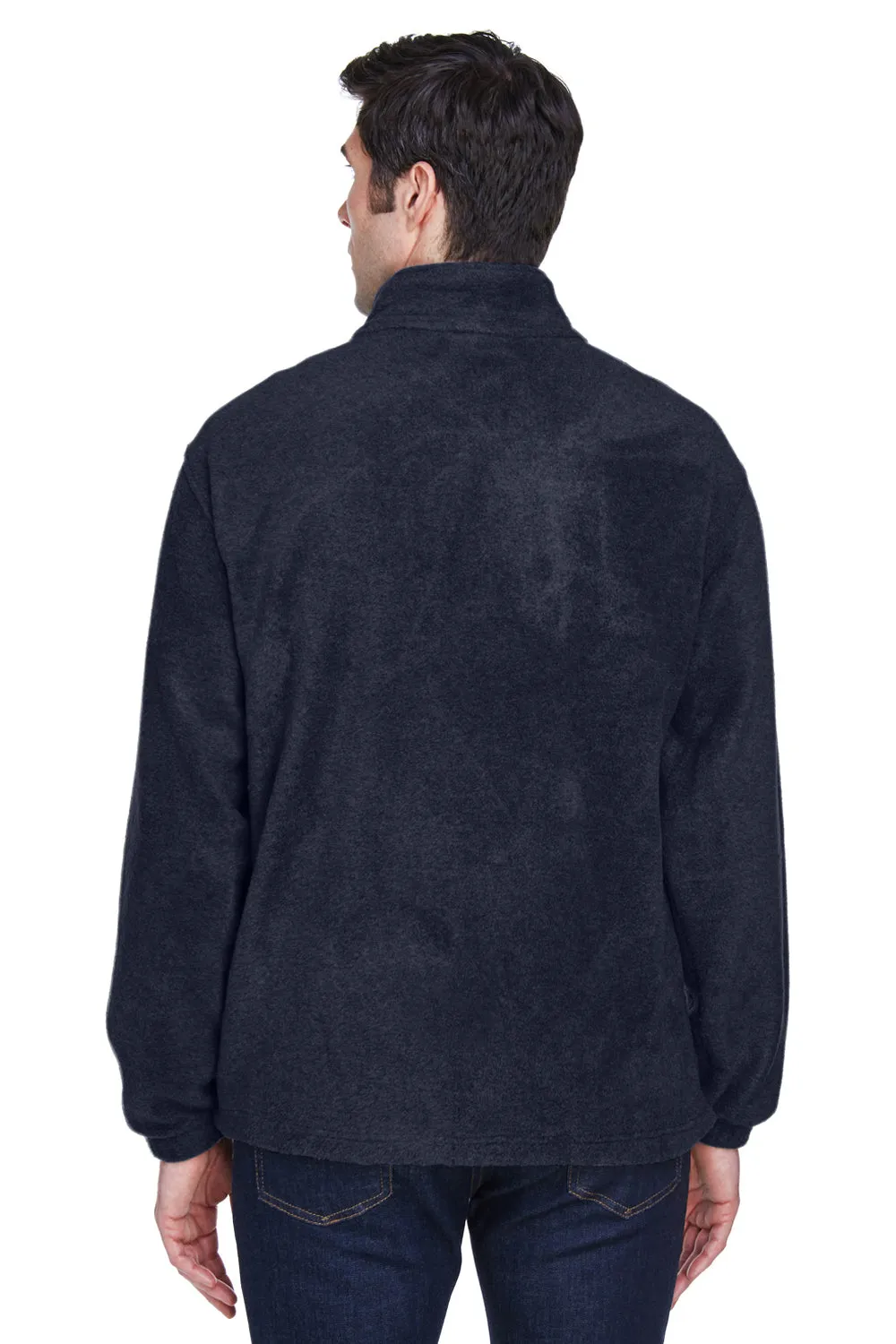 Harriton Mens Pill Resistant Fleece Full Zip Jacket - Navy Blue