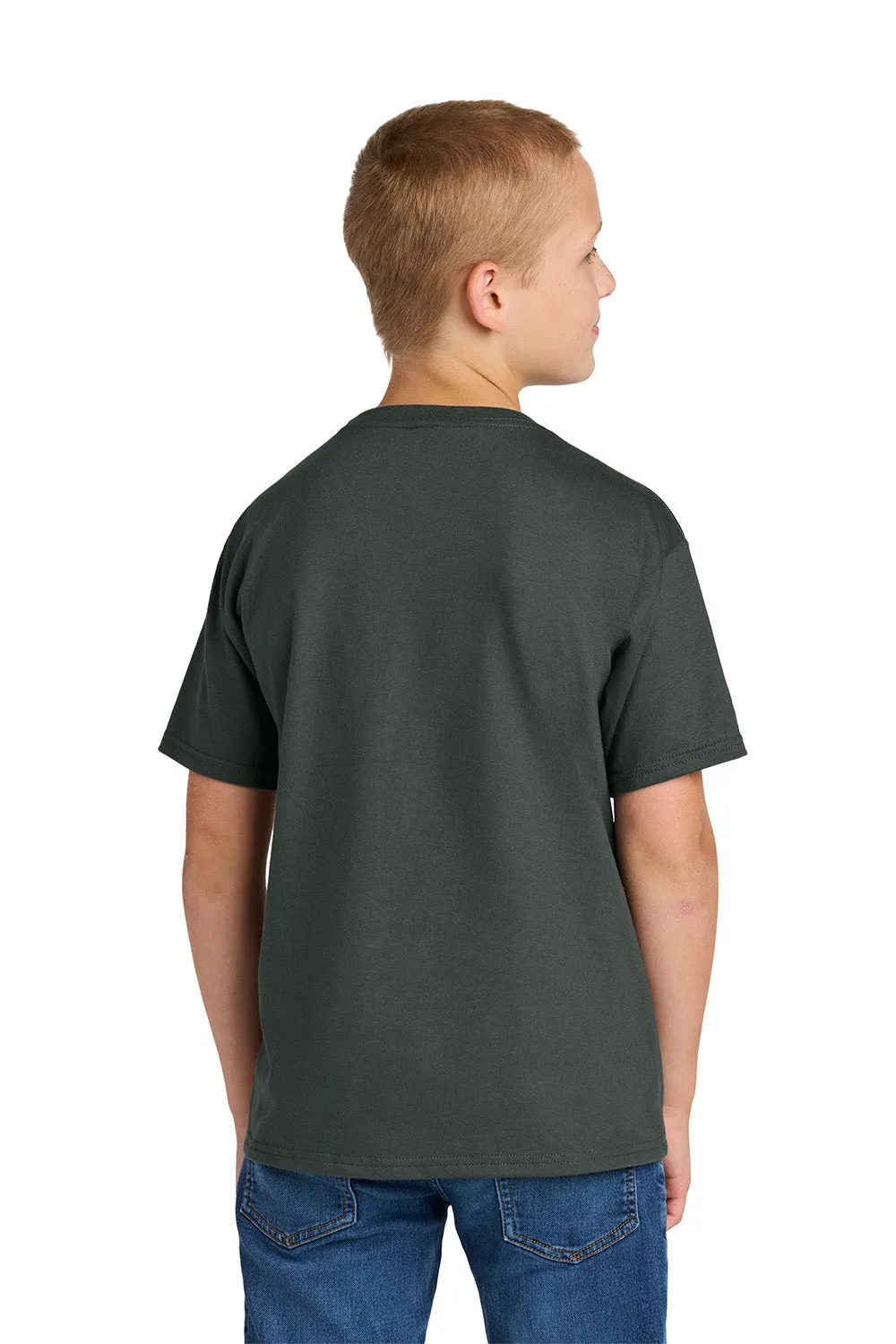 Jerzees Youth Ultimate Short Sleeve Crewneck T-Shirt - Charcoal Grey
