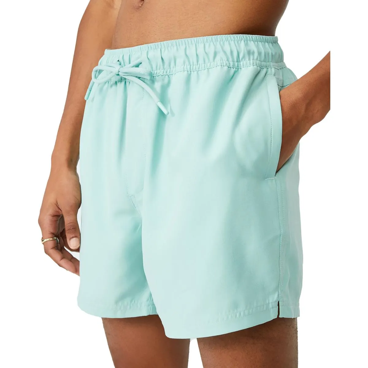Mens Drawstring Board Shorts Swim Trunks