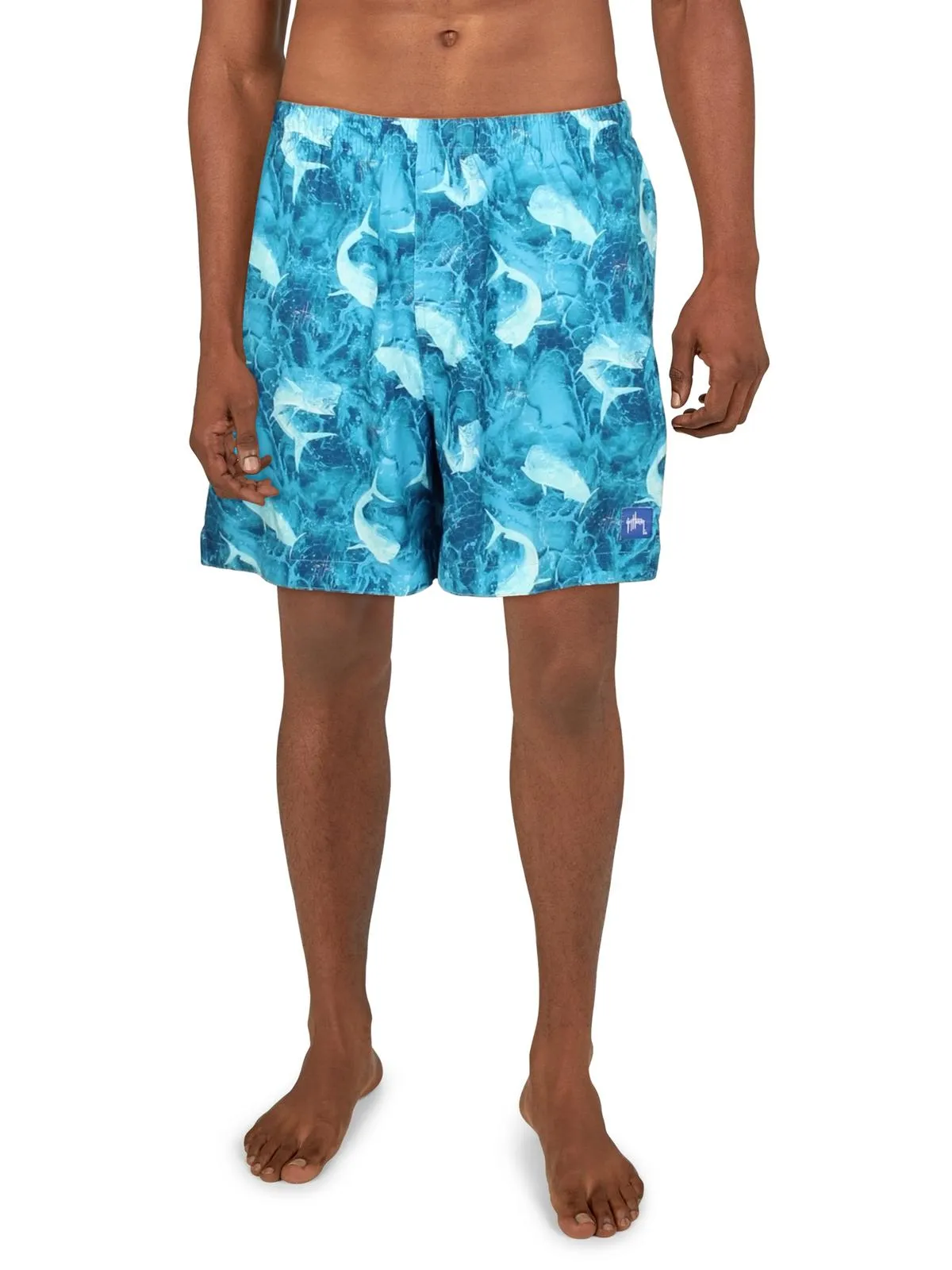 Mens Mesh Inset Beachwear Swim Trunks