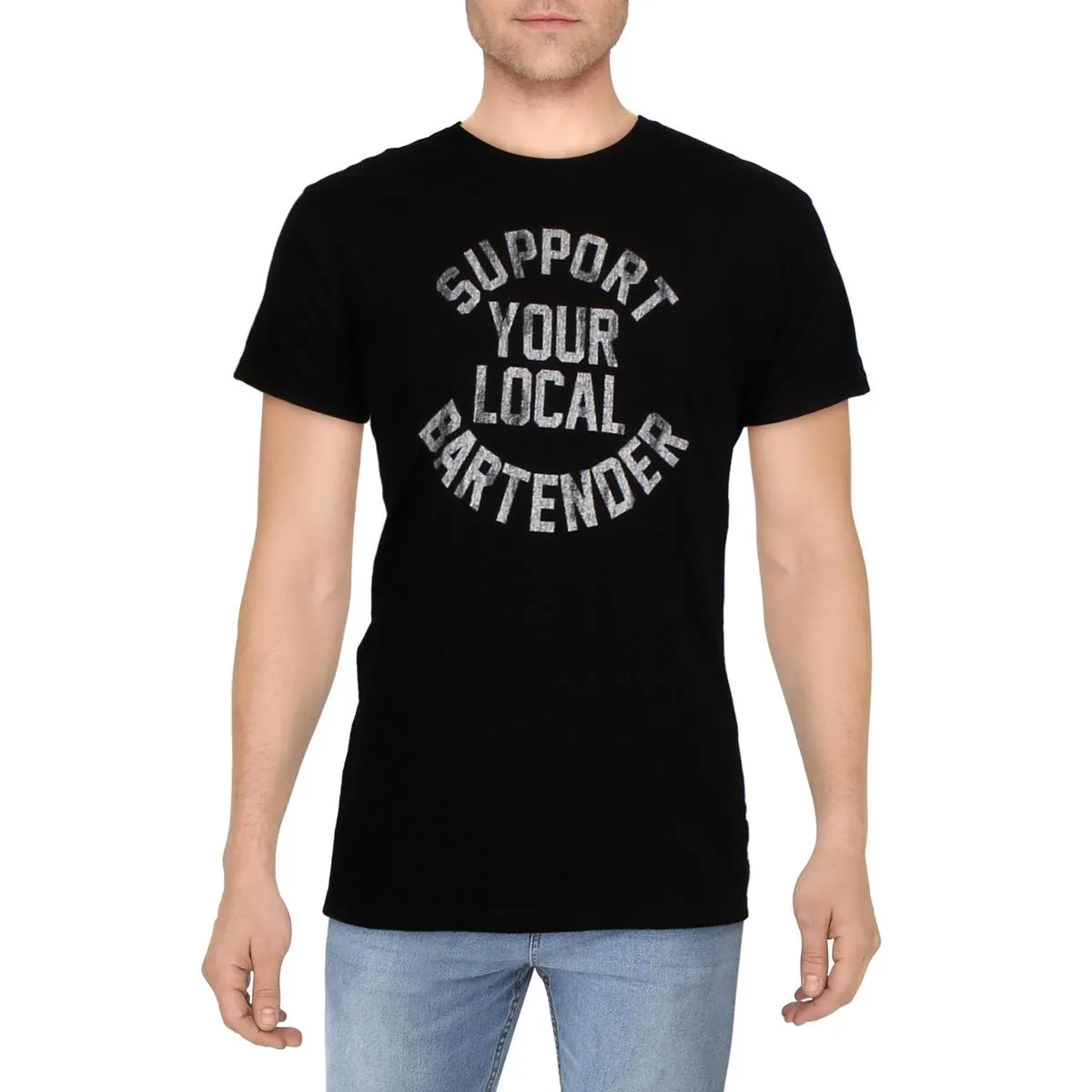 Mens Printed Cotton Graphic T-Shirt