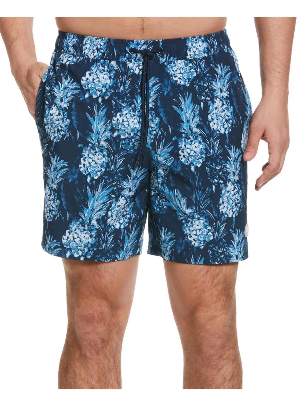 Mens Printed Polyester Swim Trunks