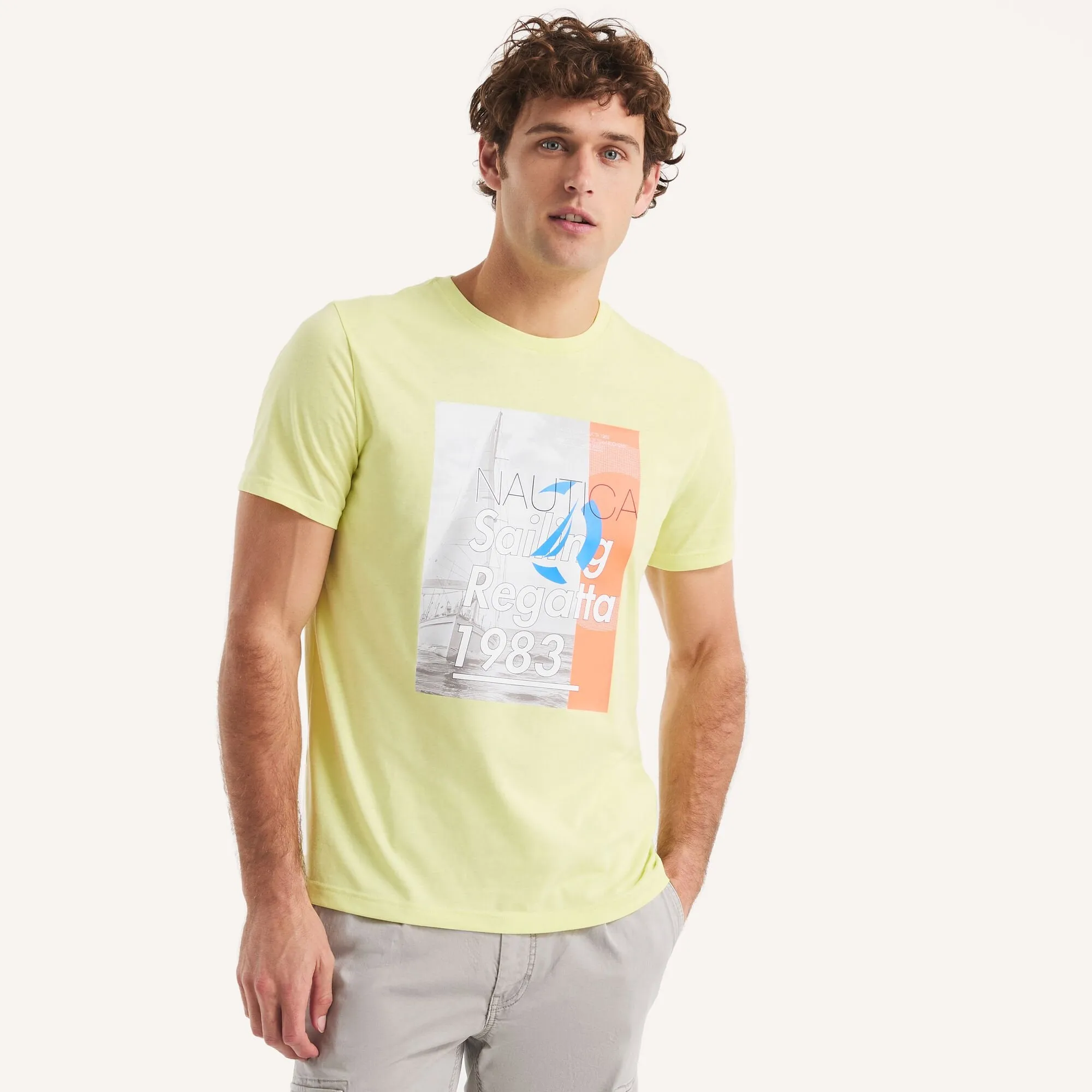 Nautica Mens Sailing Regatta Graphic T-Shirt