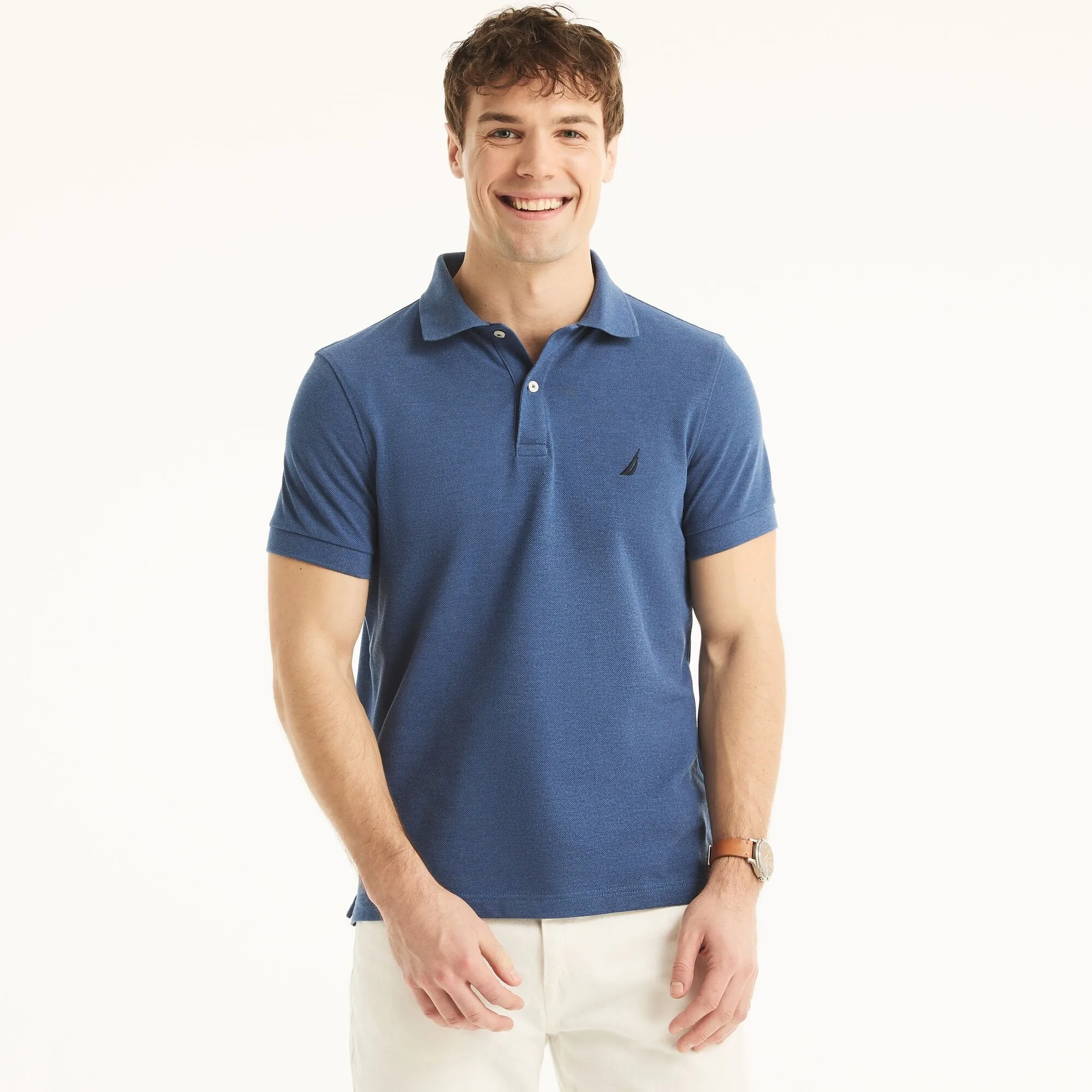 Nautica Mens Slim Fit Deck Polo
