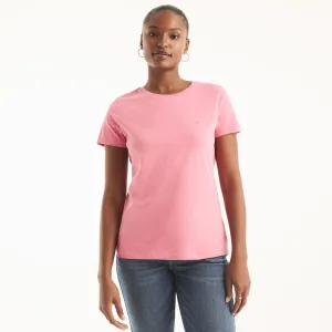 Nautica Womens Sustainably Crafted Solid Crewneck T-Shirt