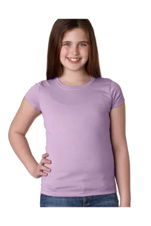Next Level Youth Princess Fine Jersey Short Sleeve Crewneck T-Shirt - Lilac Puple