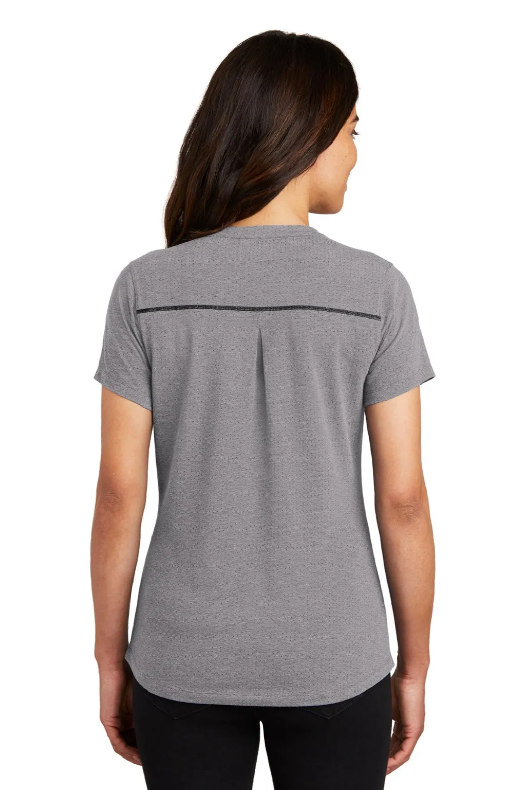 Ogio Womens Tread Moisture Wicking Short Sleeve Polo Shirt - Heather Grey