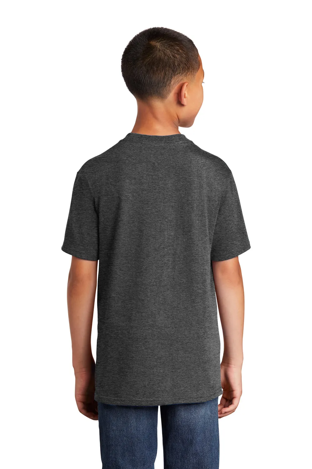 Port & Company Youth Core Short Sleeve Crewneck T-Shirt - Heather Dark Grey