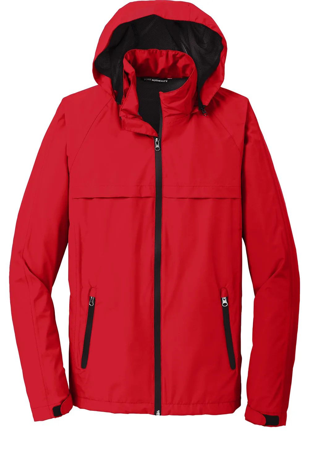 Port Authority Mens Torrent Waterproof Full Zip Hooded Jacket - Deep Red