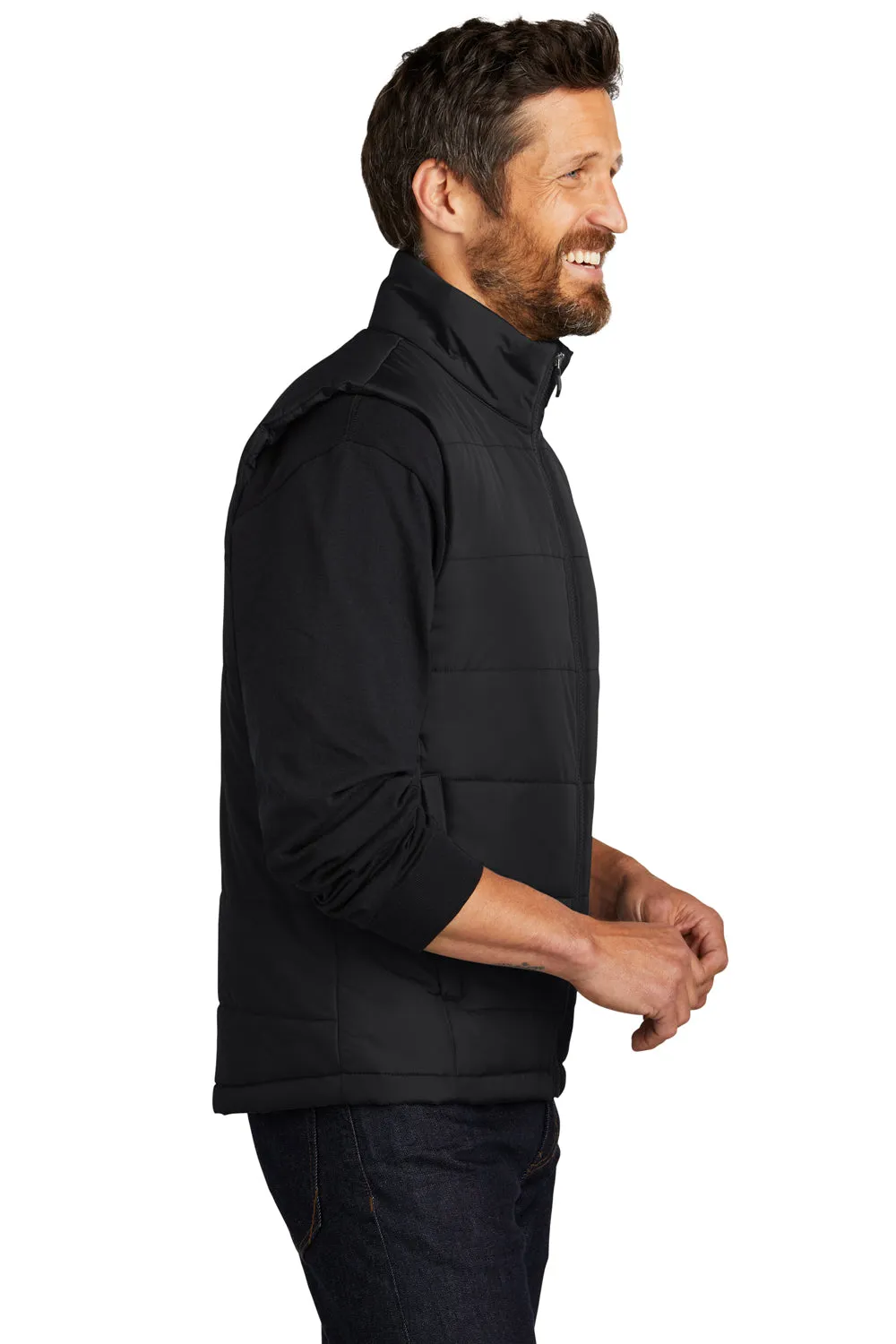 Port Authority Mens Water Resistant Full Zip Puffer Vest - Deep Black