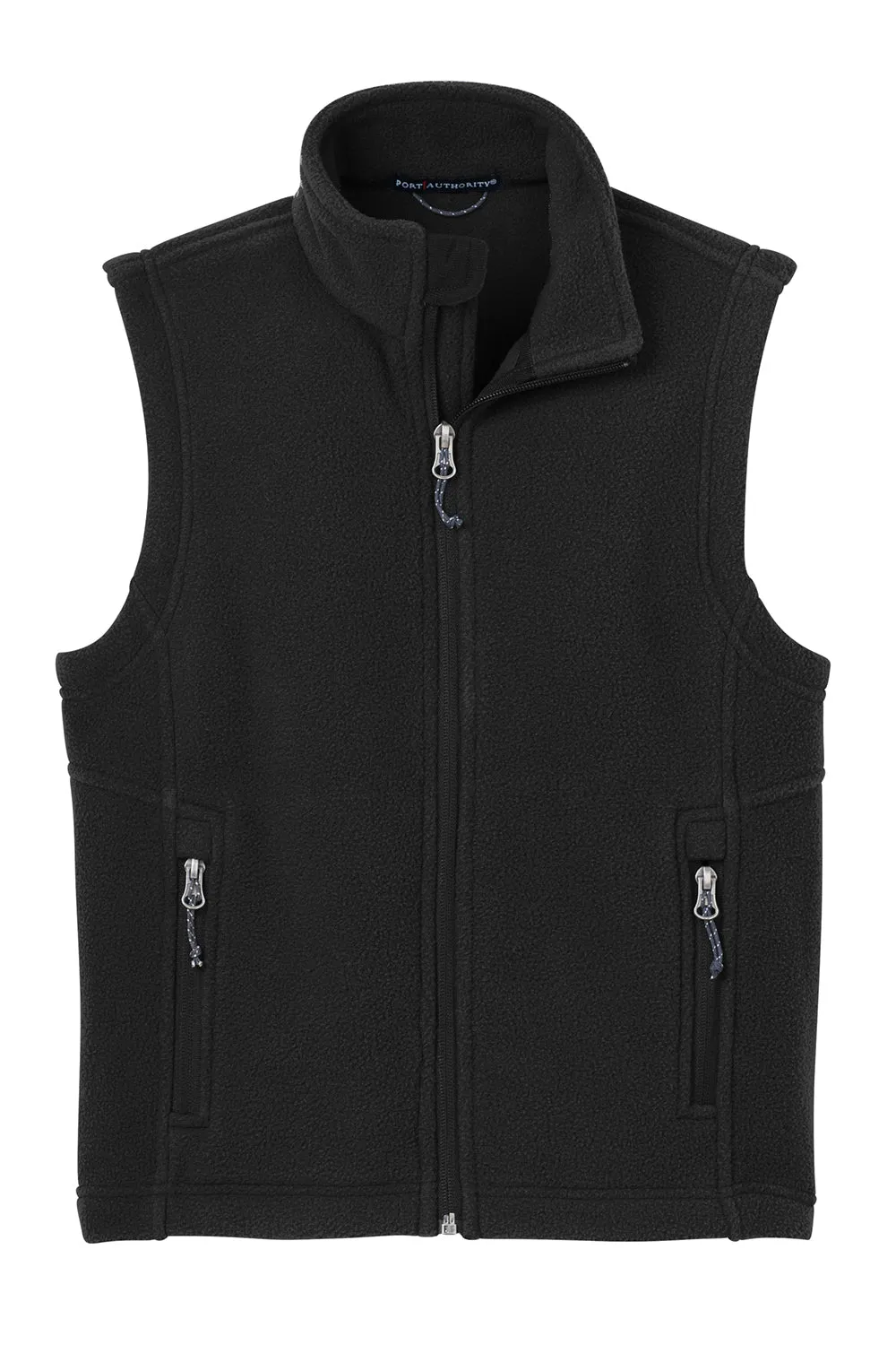 Port Authority Youth Full Zip Fleece Vest - Black - Closeout