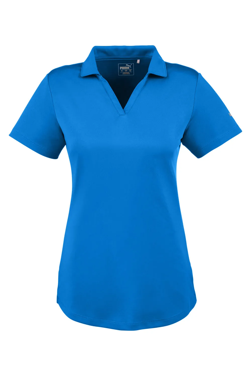 Puma Womens Icon Performance Moisture Wicking Short Sleeve Polo Shirt - Lapis Blue
