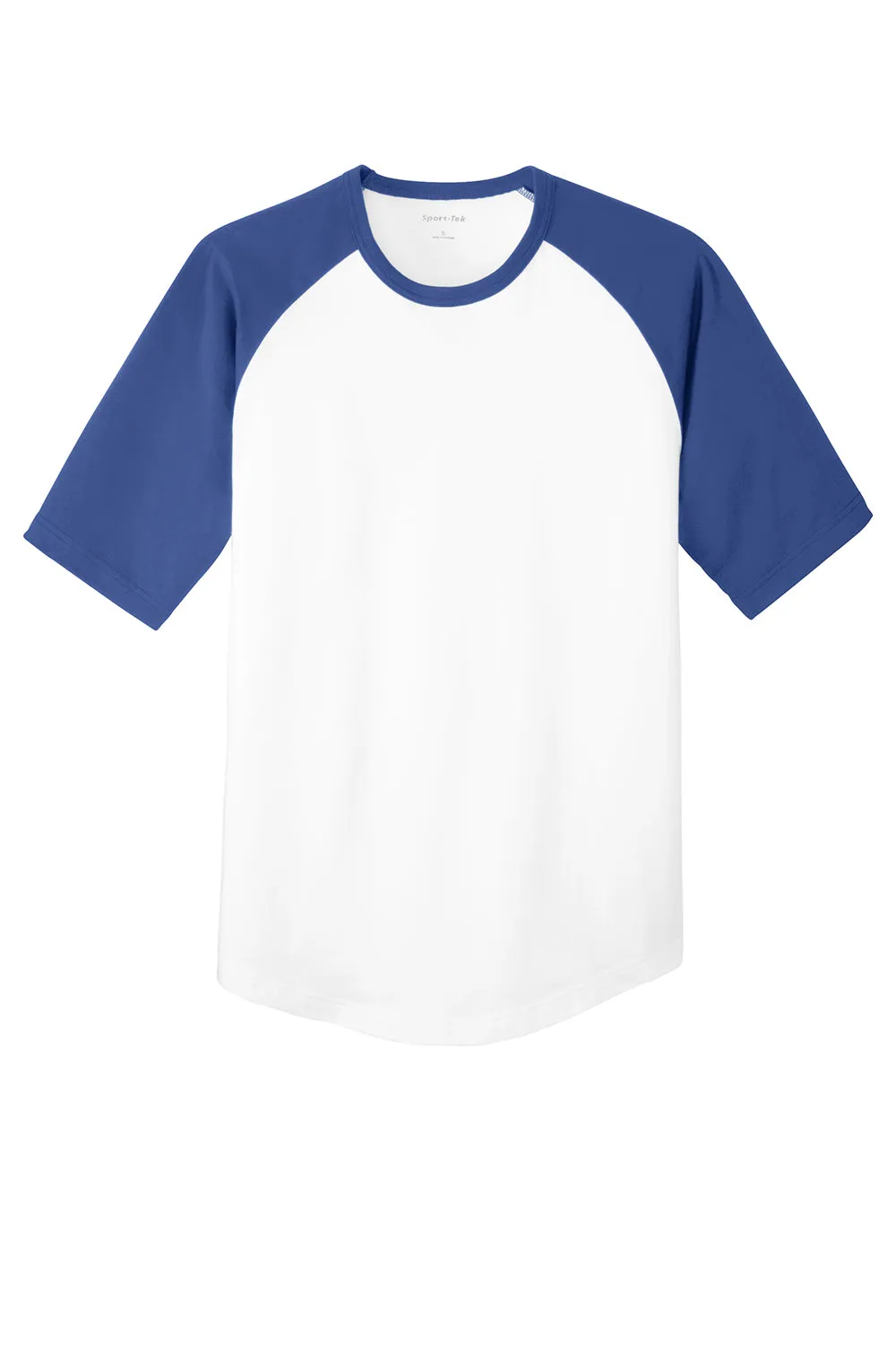 Sport-Tek Youth Short Sleeve Crewneck T-Shirt - White/Royal Blue