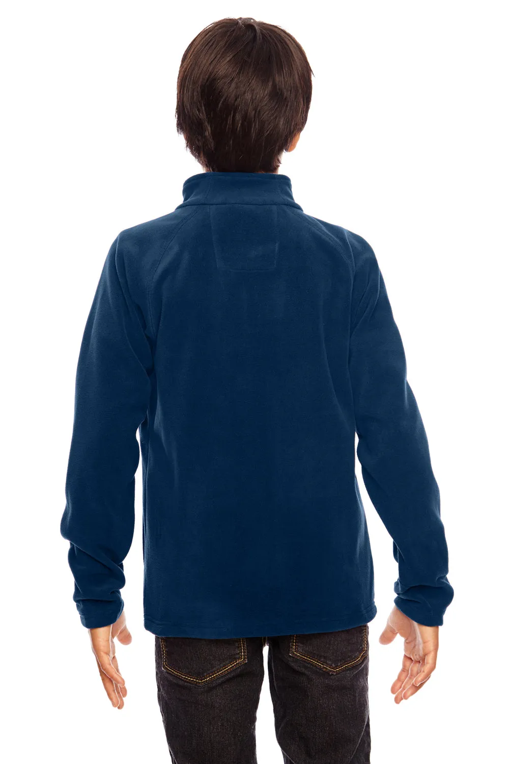 Team 365 Youth Campus Pill Resistant Microfleece Full Zip Jacket - Dark Navy Blue
