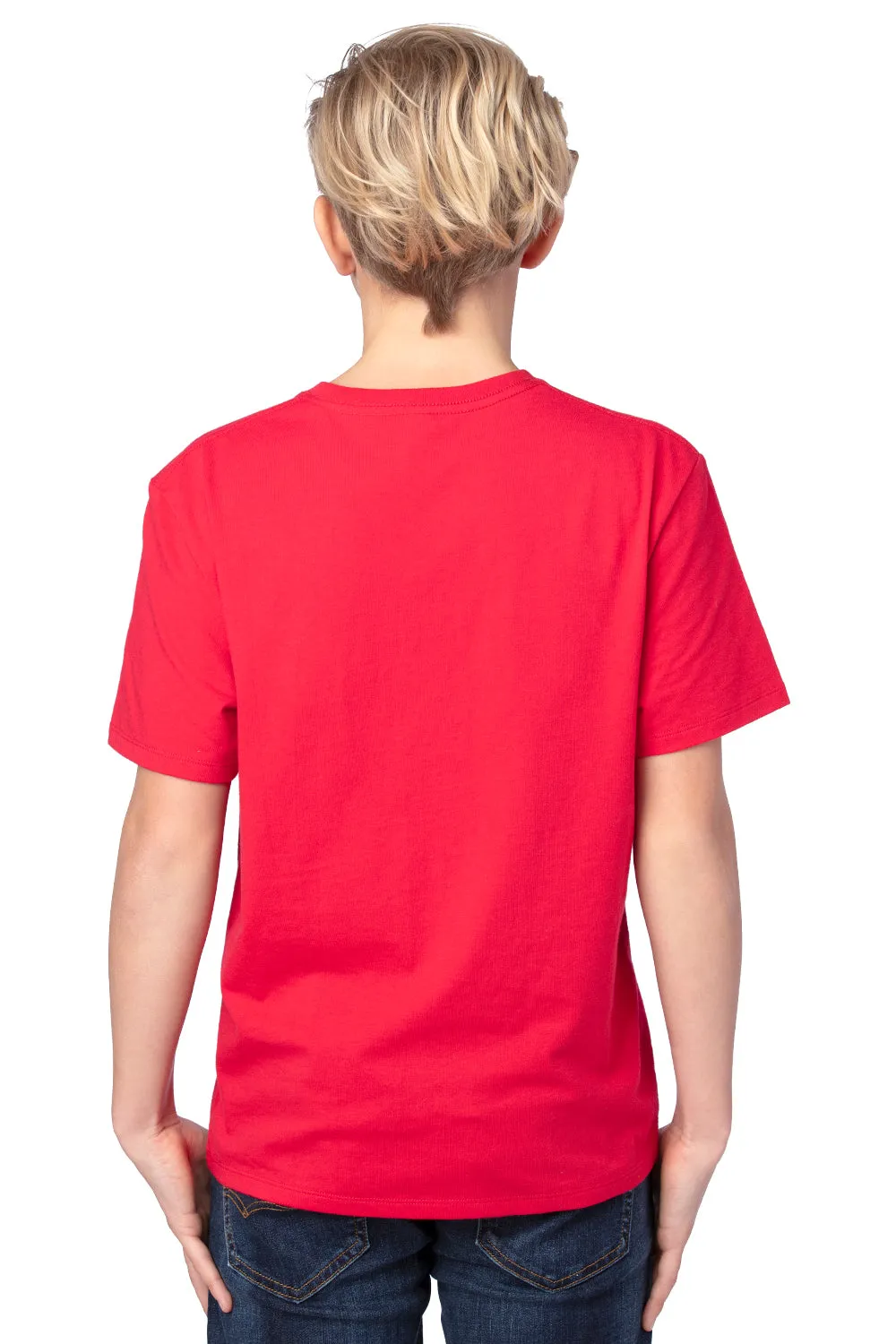 Threadfast Apparel Youth Ultimate Short Sleeve Crewneck T-Shirt - Red