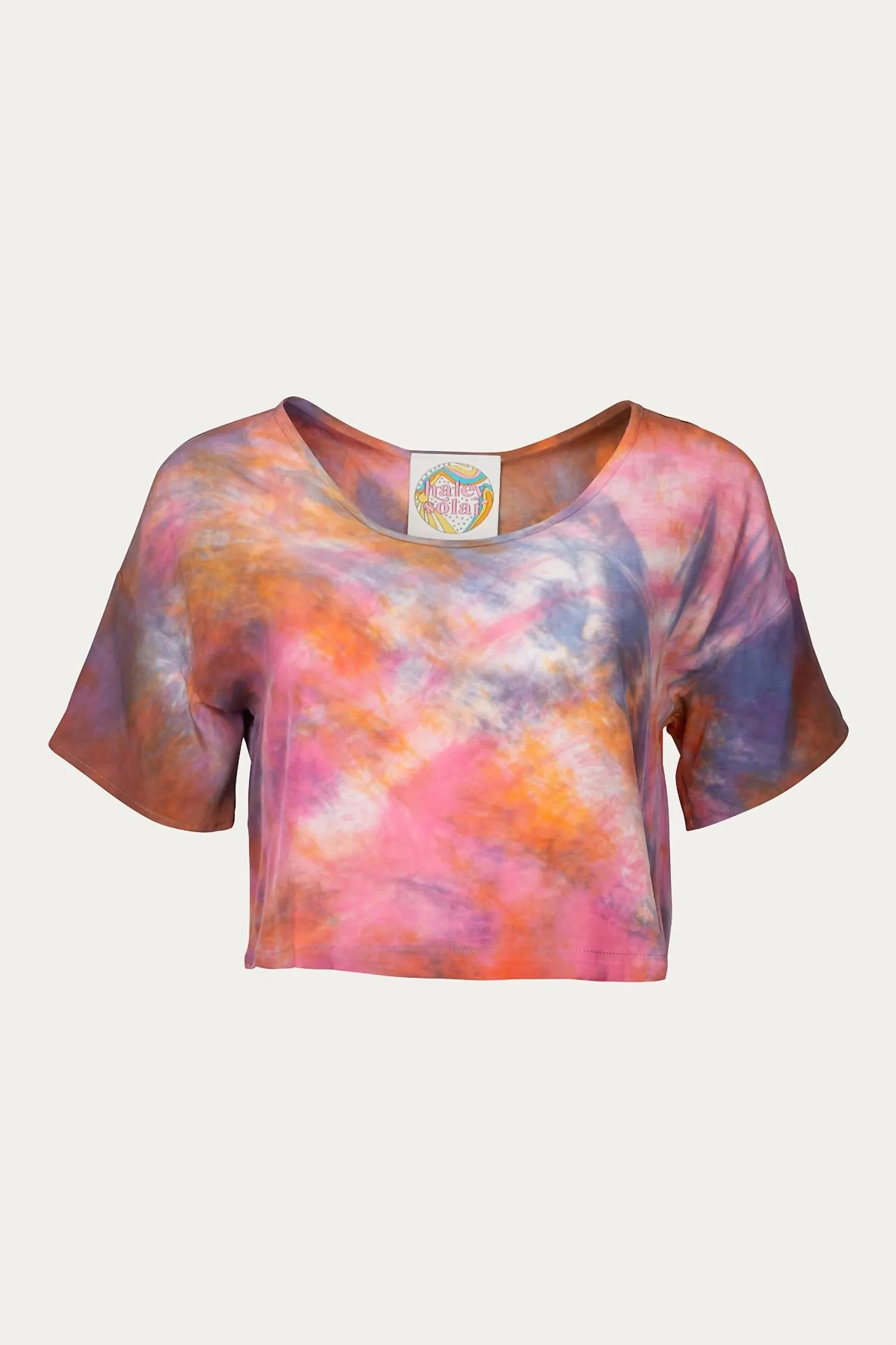 Tie-Dyed Silk T-Shirt In Multi
