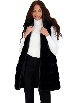 Womens Water Resistant Plush Outerwear Vest